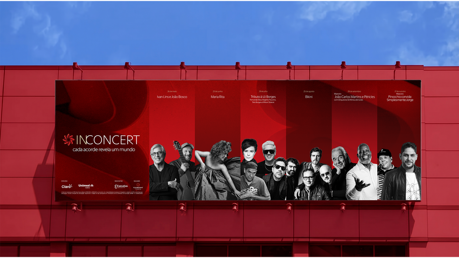 Flamboyant InConcert — Painel Fachada com Lineup de Shows