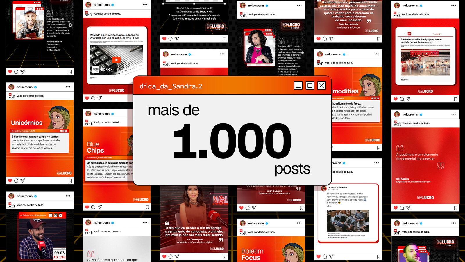 No Lucro CNN — Mais de 1.000 posts